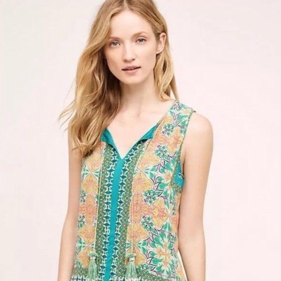 Anthropologie Moana Silk Dress By Hemant & Nandita - Picture 2 of 4